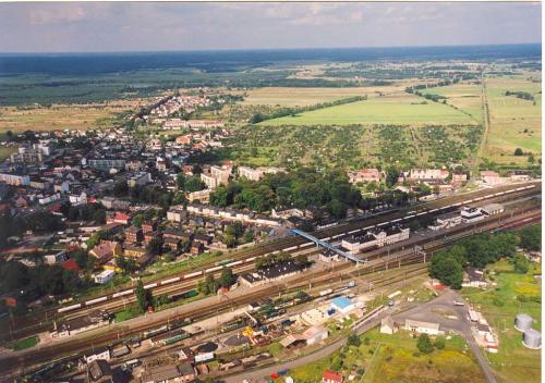 Stacja w Krzyżu z lotu ptaka 