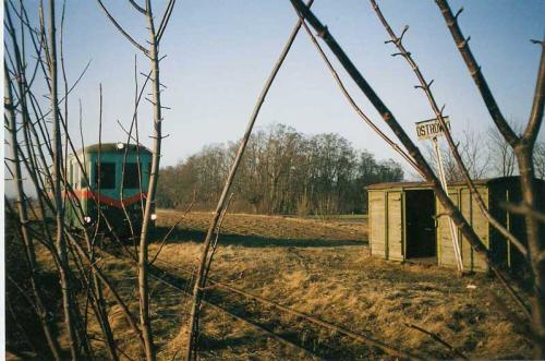 Przystanek Ostrówki na linii do Boniewa.