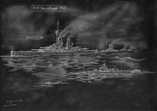 SMS "Derfflinger" w szyku torowym